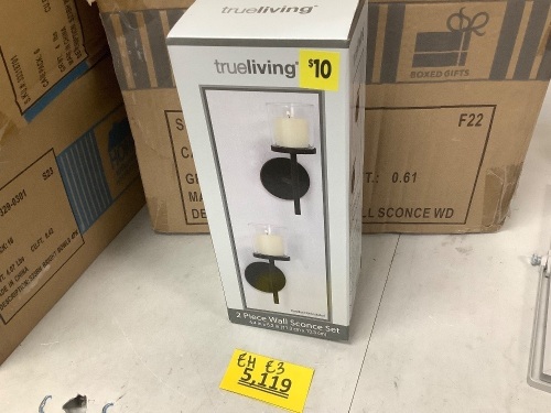 TrueLiving 2-Piece Wall Scone Set - 4 Pack - Lot 5119