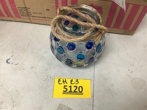 Painted Glass Hanging Jars - 3 Pack - Lot 5120