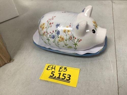 Ceramic Pig Butterdish - 4 Pack - Lot 5153