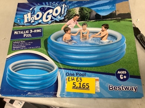 H2O Go Metallic 3-Ring Pool - Lot 5165