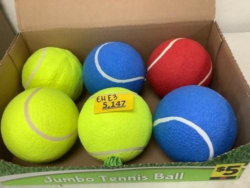 Jumbo Tennis Ball - 6 Count - Lot 5147