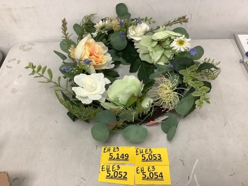 Peony and Daisy Mixed Wreaths Box - 6 Count - Lot 5149