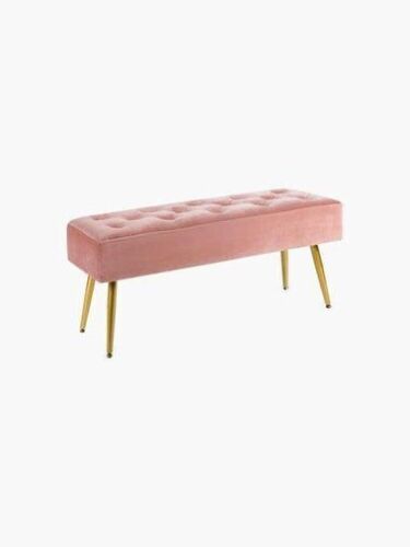 16" Velvet Storage Ottoman Bench - Lot 491