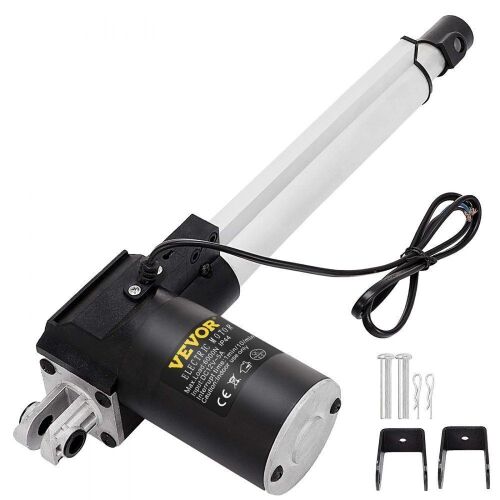 VEVOR 8 Inch Stroke Electric Actuators DC 12V with Mounting Bracket Heavy Duty 6000N/1320LB  - Lot 525