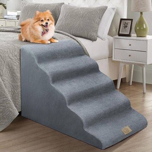 MESTUEL 23 Inches Foam Gentle Slope Pet Stairs  - Lot 606