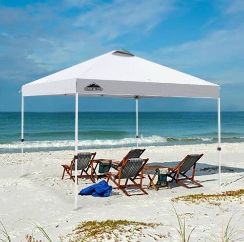 EAGLE PEAK 10 ft. x 10 ft. White Pop Up Canopy Tent - Lot 210