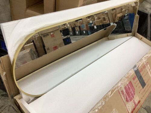 Gold Arched Full Length Mirror  - Lot 215