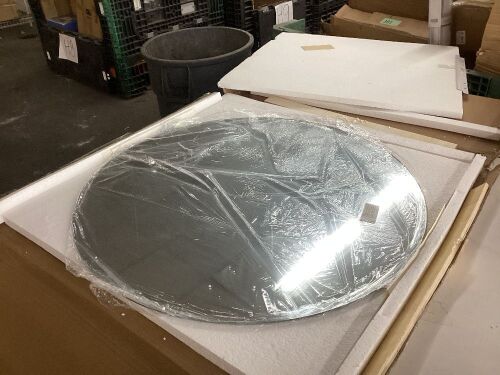 Black Metal Framed Wall Mirror  - Lot 359