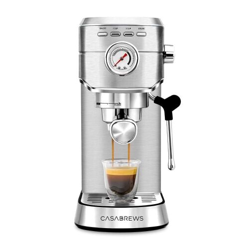 CASABREW Compact 20-Bar Espresso Machine with Stainless Steel Milk Frother - Lot 346