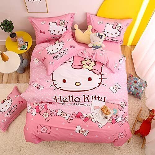 Jacoble Casa Hello Kitty Bedding Set, 4 Pc, Queen  - Lot 180