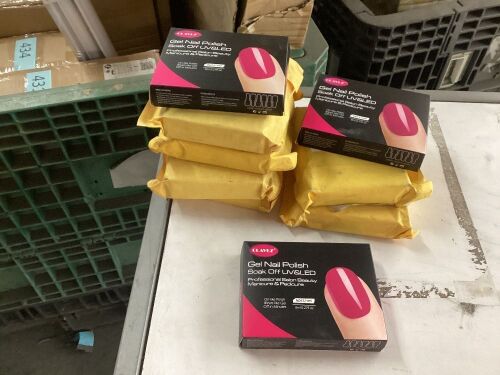 Lot of (9) CLAVUZ Gel Nail Polish, 6 Pc Set & (1) 12 Pc Set - Lot 272