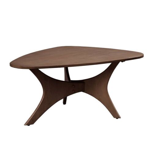Blaze Triangle Wood Coffee Table Pecan - Lot 48