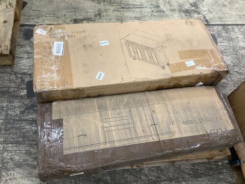 Kitchen Island & TV Stand - Uninspected - Lot 171
