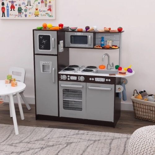 KidKraft Uptown Wooden 30-Piece Play Kitchen for Kids40.80 x 16.87 x 38.97 Inches  - Lot 155