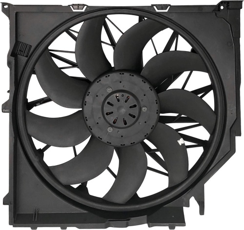 BOXI 600W Brushless Cooling Fan Assembly Replacement for 2004 2005 2006 2007 2008 2009 2010 B-M-W X3 E83 (Replace OE# 17113442089) - Lot 98