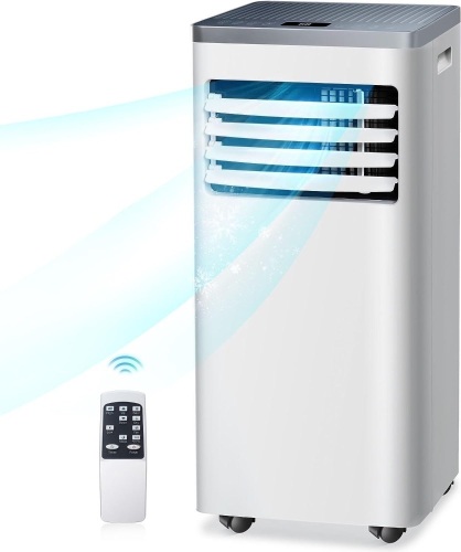 R.W.FLAME 8,000BTU Portable Air Conditioner for Room Up to 350 Sq.Ft,with Dehumidifier & Fan,Standing Air Conditioner for Room,Portable AC unit with Remote Control & Window Kit,LED Display - Lot 100