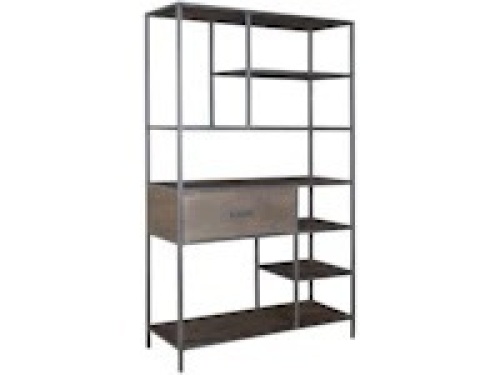 Jadu Accents Home Office 1 Drawer Bookcase 93407 45" L x 19" W x 73" H - Lot 107
