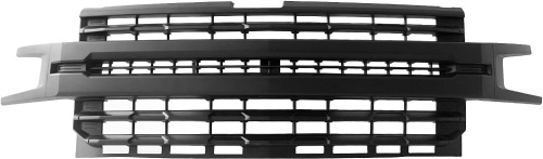 IKON MOTORSPORTS, Grille Compatible With 2019-2021 Chevrolet Silverado 1500 LT, LTZ, RST, High Country, Front Bumper Hood Mesh Grill Matte Black - Lot 123