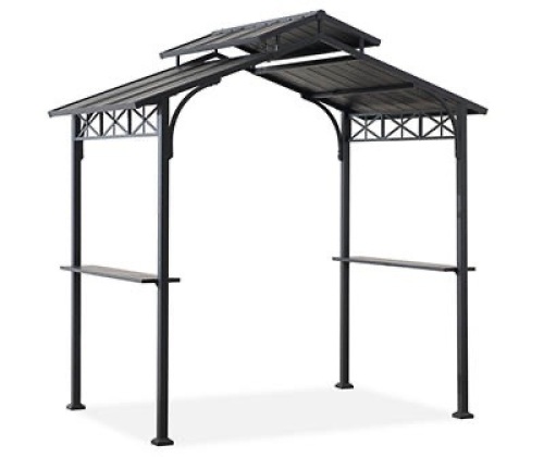 5' x 8' Grand Teton Black Small Space Hard-Top Gazebo - Lot 192