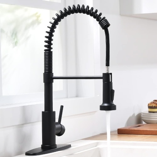Black Kitchen Faucet Kitchen Sink Faucet with Sprayer - Kitchen Faucet with Pull Down Spraye - Lot 242