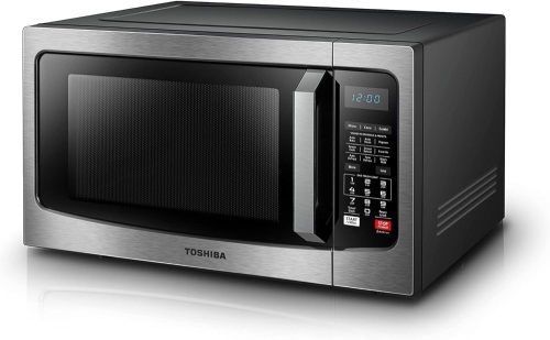 TOSHIBA 3-in-1 EC042A5C-SS Countertop Microwave Oven, Smart Sensor, Convection, Combi., 1.5 Cu. ft with 13.6 inch Removable Turntable for Family Size, Mute Function & ECO Mode, 1000W, Stainless Steel - Lot 216