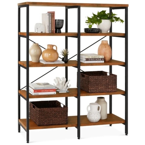 Industrial Bookshelf for Living Room, Walkway w/ Elevated Design - 55in - Lot 281