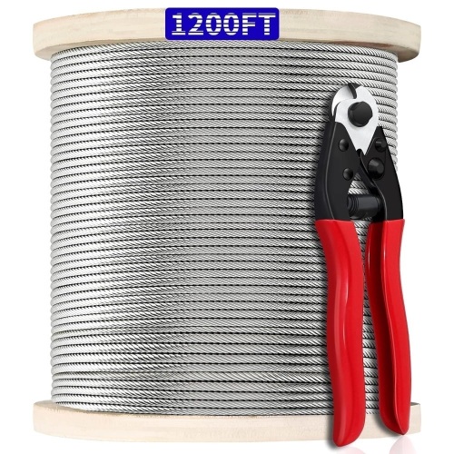 1200FT 1/8" T316 Stainless Steel Cable w/ Cutter - Lot 5062