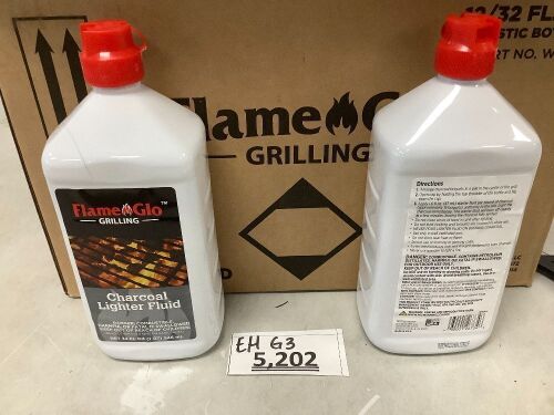 Box of Flame Glo Grilling Charcoal Lighter Fluid 12ct - Lot 5202