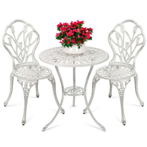 3-Piece Cast Aluminum Patio Bistro Furniture Set - Lot 5222