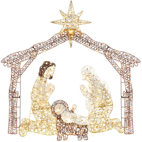 Lighted Christmas Nativity Scene Outdoor Decor with LED Lights - 6ft - Lot 5247