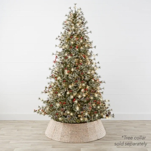 Pre-Lit Semi-Flocked Artificial Cashmere Pine Christmas Tree w/ Metal Stand - Lot 5300