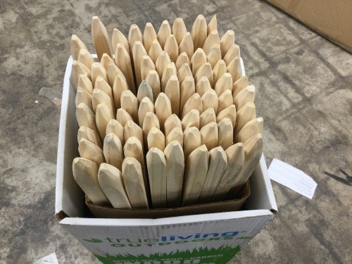 True Living Multi-Use Yard+Garden Wood Stakes - 81 Count - Lot 5389