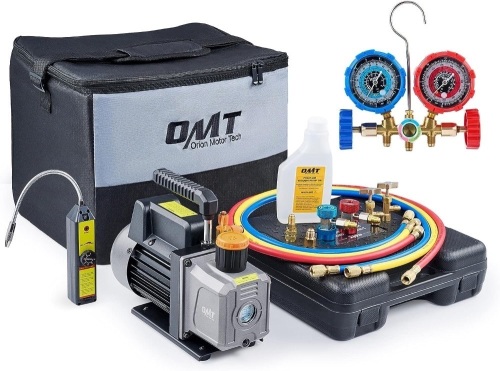 Orion Motor Tech AC Vacuum Pump and Gauge Set - Lot 5412