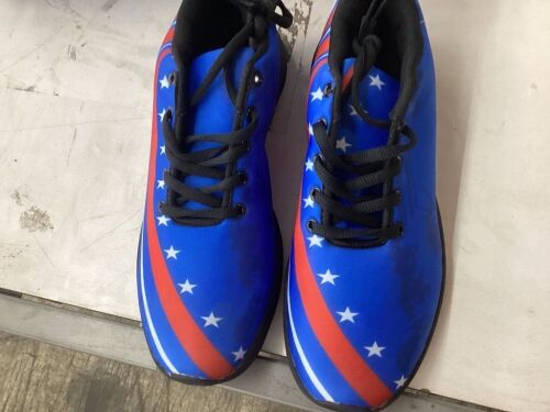 Patriotic Tennis Shoes, Size 10W - Lot 734
