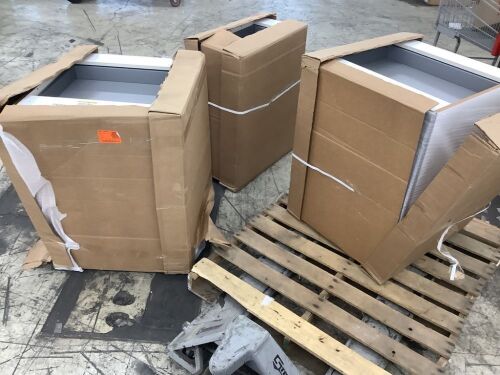 Lot of (3) J COLLECTION Medora Textured Slab Walnut Assembled Base Kitchen Cabinets - Lot 71