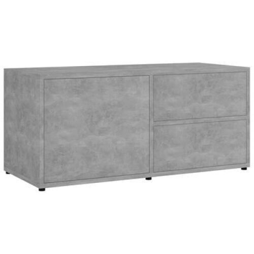 vidaXL TV Stand Concrete Gray 31.5"x13.4"x14.2" Engineered Wood - Lot 661