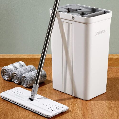 JOYMOOP Squeeze Flat Mop and Bucket System - Lot 650
