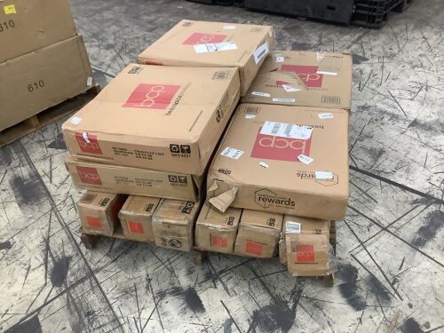 Lot of (6) Patio Umbrellas & (6) Bases - Uninspected, Open Box  - Lot 529