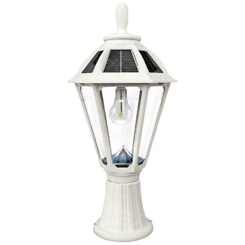 Polaris White Solar LED Outdoor Post Light - Lot 602