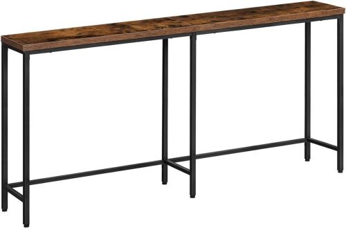 HOOBRO 70.9" Entryway Extra Long Console Table, Rustic Brown and Black - Lot 590