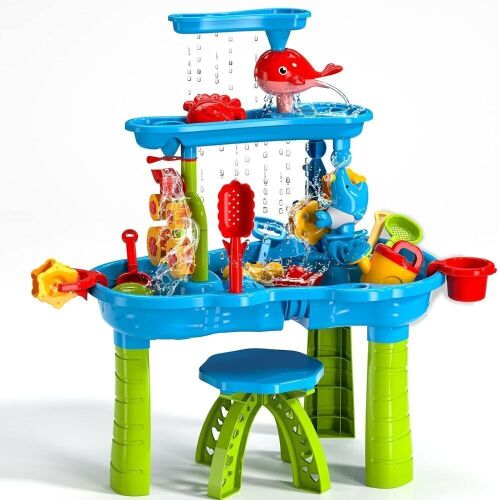 TEMI 3-Tier Sand and Water Play Table for Toddlers  - Lot 600