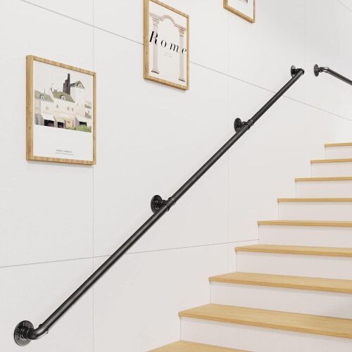 Elibbren Pipe Handrail, 8 Feet, 3 Section - Lot 505