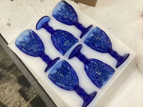 Lot of (6) Blue Glasses - Lot 211