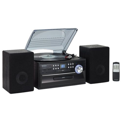 Jensen JTA-475 3-Speed Turntable with CD, Cassette and AM/FM Stereo Radio - Lot 170
