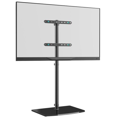 ONKRON Floor TV Stand with Glass Base for 30-60 Inch TVs up to 90 lbs - Lot 189