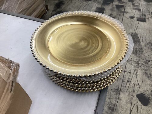Lot of (21) Gold Charger Plates - Lot 161