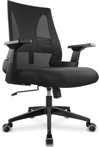 CAPOT Big and Tall Ergonomic Office Chair Breathable Mesh with Adjustable Lumbar Support, 400lbs Capacity - Lot 108