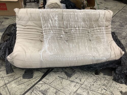 Armless Bean Bag Chair 3-Seat Togo - Needs Cleaned - Lot 55