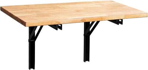 Wallmaster Wall Mounted Heavy Duty Folding Workbench with Metal Shelf Bracket, 47 x 19 Inch - Lot 59