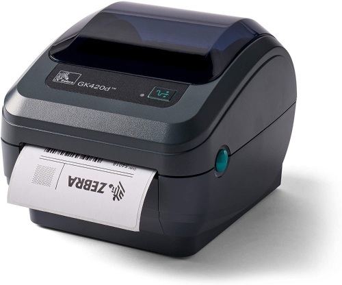 ZEBRA GK420d Direct Thermal Desktop Printer Print Width of 4 in USB Serial and Parallel Port Connectivity - Lot 327